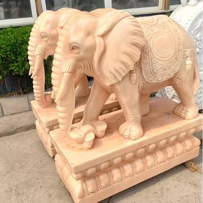 花岗岩石雕大象 寓意深远的热销艺术品
